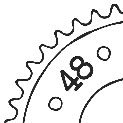 Kettenrad zähne - 48, (tei.
